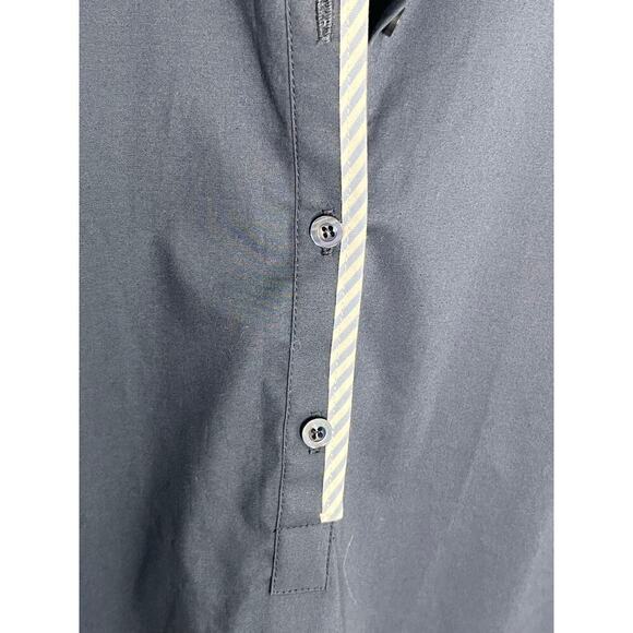 Pearly Vine Cotton Blend Long Sleeve Collared Shirt Top Navy Women's Size M NWT - Picture 5 of 8